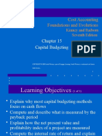 Cost Accounting Foundations and Evolutions: Capital Budgeting