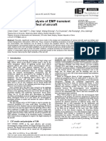 Simulation and Analysis of EMP Transient Electromagnetic Effect of Aircraft