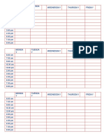 Formato Horario Programacion de Clases