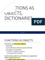 Functions As Objects, Dictionaries