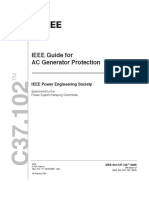 IEEE Guide For AC Generator Protection: IEEE Power Engineering Society