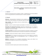 Protocolo Lavado y Desinfeccion de Areas Publicas PDF