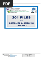 201 FILES: of Gamaliel L. Antonio Teacher I