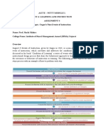 Aicte - Nittt Module 1 Unit 4: Learning and Instruction Assignment 3 Topic: Gagne's Nine Events of Instruction