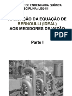 Equação de Bernoulli (Ideal) Aplicação Aos Medidores Vazão - Parte I