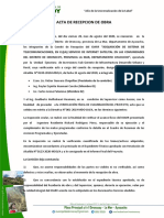 Acta de Recepción de Obra Internet