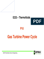 Gas Turbine Power Cycle: E233 - Thermofluids