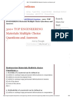 300+ Top Engineering Materials Multiple Choice Questions and Answers