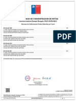 Certificado de Concentracion de Notas: Francisca Isadora Denegri Bongain, RUN 18.636.026-5