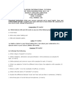 Bangladesh International Tutorial Mid-Term Examination, 2017-18 Subject: English Language Class: Vii (Seven) Time: 3 Hours Full Marks: 100