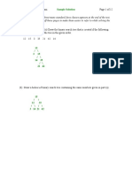 Question 1. (8 Points) (A) Draw The Binary Search Tree That Is Created If The Following