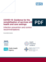 COVID-19: Guidance For The Remobilisation of Services Within Health and Care Settings