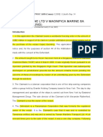 Swift Fortune Vs Magnifica Marine (Decision of H CT of Eng and Wales 2007)