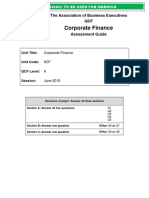 ABE Level 6 Corporate Finance June 2015 Mark Scheme 