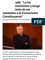 Jorge Baradit: "Lo He Pensado Muchísimo y Tengo Todo El Interés de Ser Candidato A La Convención Con