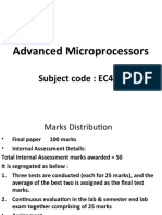 Advanced Microprocessors: Subject Code: EC405