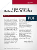 Science and Evidence Delivery Plan 2019-2020: Foreword