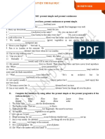 E02 - Unit 1 - BT NG Pháp Present Simple and Present Continuous