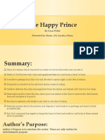 The Happy Prince: by Oscar Wilde Presented by Ahmer, Ali, Ayesha, Nimra