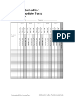 Solutions 2nd Edition Pre-Intermediate Tests: Record Sheet