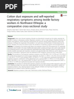 Cotton Dust Exposure and Self-Reported Respiratory Symptoms Among Textile Factory Workers in Northwest Ethiopia: A Comparative Cross-Sectional Study