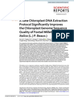 A New Chloroplast Dna Extraction Protocol Significantly Improves The Chloroplast Genome Sequence Quality of Foxtail Millet (Setaria