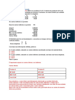 Exercícios de Rateio Dos Custos Indiretos