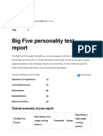 Personality Test Result - Free Personality Test Online at 123test