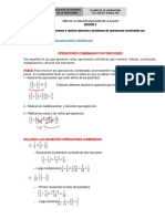 SESIÓN 1 4to. A Operaciones Combinas Con Fracciones.