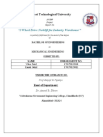 Gujarat Technological University: "3 Wheel Drive Forklift For Industry Warehouse "