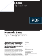 Nomada Sans Specimen