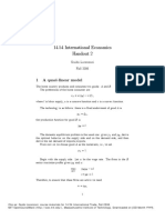 14.54 International Economics Handout 2: 1 A Quasi-Linear Model