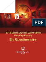 2015 World Summer Games Questionnaire