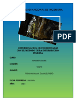 Determinacion de Coordenadas Con El Metodo de Interseccion Inversa