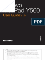 Lenovo IdeaPad Y560 UserGuide V1.0