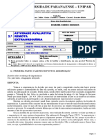 2 Atividade Avaliativa Remota Extraordinária - Prof Bretas - Resposta PDF