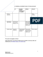 Risk Assessment Experiment 3: Molar Solubility and Solubility Product of Calcium Hydroxide