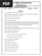 Cim Model Unit 1 QB With Ans