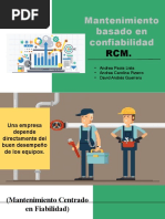 Mantenimiento Basado en Confiabilidad: - Andrea Paola Lista - Andrea Carolina Pizarro - David Andrés Guerrero