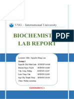 Biochemistry Lab Report: VNG - International University