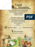 Tamil Dinner Invitation - Menu