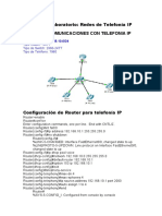 Red de Comunicaciones Con Telefonia Ip: Guía de Laboratorio: Redes de Telefonía IP