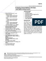 24-Bit, 192-Khz Sampling, Enhanced Multilevel, Delta-Sigma, Audio Digital-To-Analog Converter