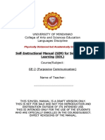 Self-Instructional Manual (SIM) For Self-Directed Learning (SDL)