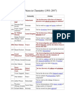 Nobel Prizes in Chemistry