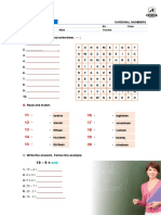 Worksheet 1: Name No. Class Date Mark Teacher