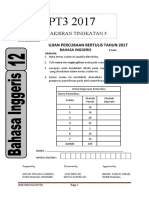 Pentaksiran Tingkatan 3: Ujian Percubaan Bertulis Tahun 2017