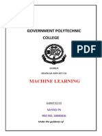 Government Polytechnic College: Machine Learning