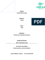 Actividad de Aprendizaje 1. Derecho Positivo y Derecho Subjetivo