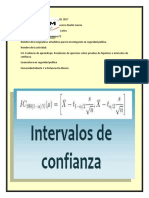 U2. Evidencia de Aprendizaje. Resolución de Ejercicios Sobre Pruebas de Hipótesis e Intervalos de Confianza